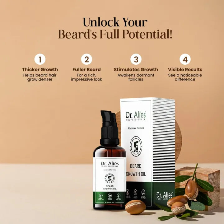 Dr. Alies Professional Beard Oil for Men – Beard Growth & Grooming Oil (30ml)
