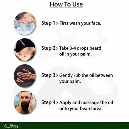 Dr. Alies Professional Beard Oil for Men – Beard Growth & Grooming Oil (30ml)