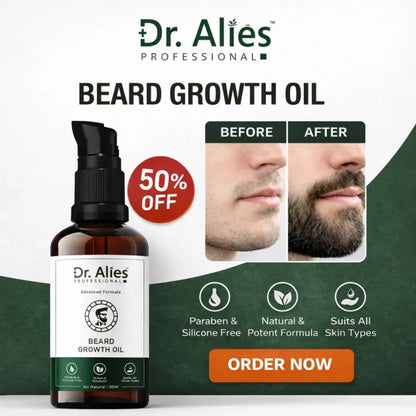 Dr. Alies Professional Beard Oil for Men – Beard Growth & Grooming Oil (30ml)